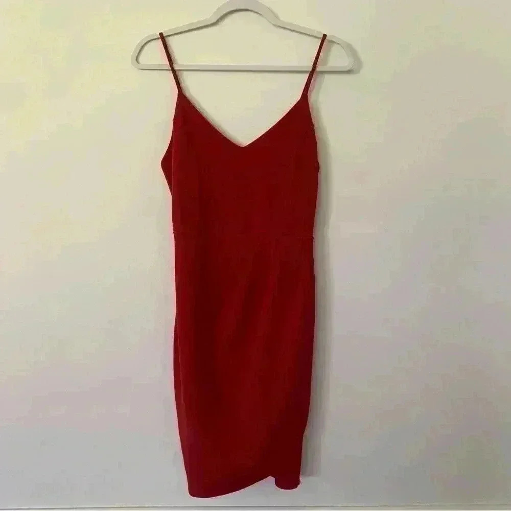 Lulus Forever Your Girl Women's Wine Red Bodycon Dress Size Medium